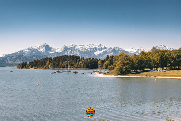 Fare il bagno a Dietringen sul lago Forggensee